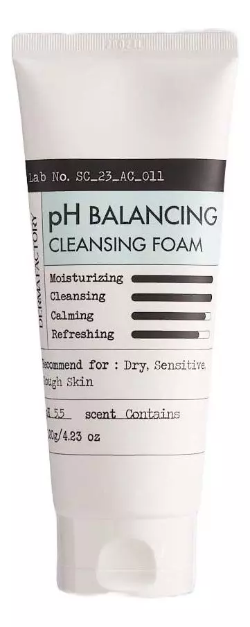 Низкокислотная пенка для умывания  Derma Factory PH Balancing Cleansing Foam 